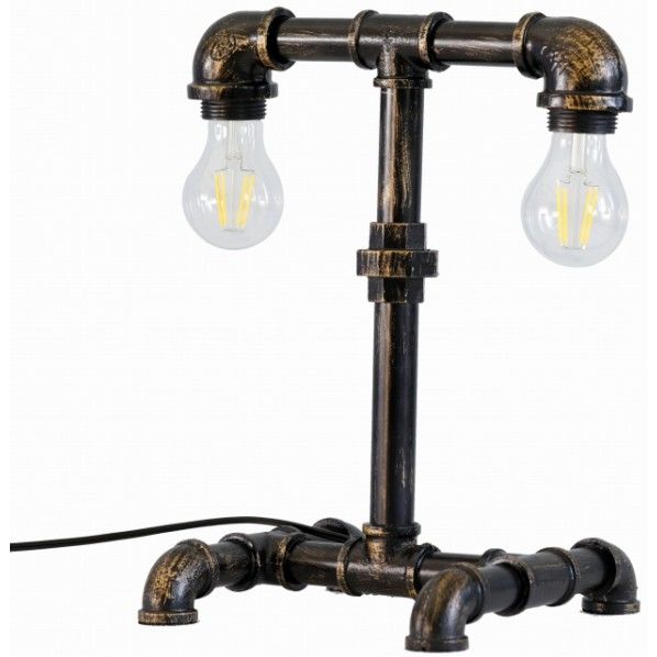 水道管 2灯卓上ランプ H脚 水道用フレキパイプ XS180297 1台