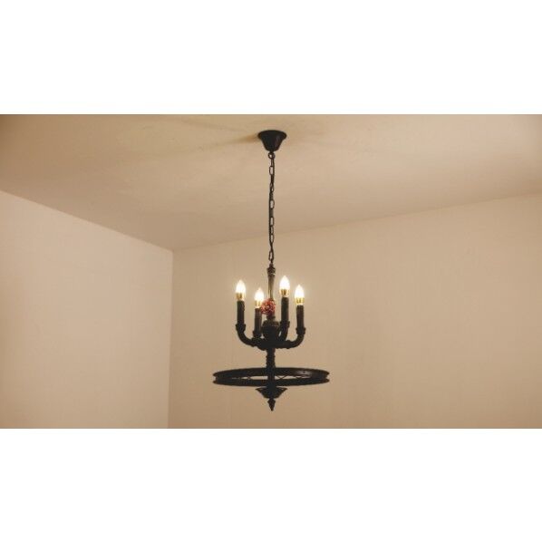 吊ランプ 車輪座4灯 水道用フレキパイプ XS170837 1台