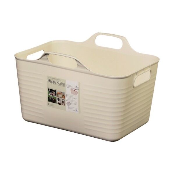 ハッピーバケット 角 1507 S型 アイボリー 375×293×244 150749 1点