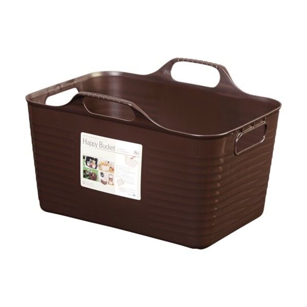 ハッピーバケット 角 1507 S型 ブラウン 375×293×244 150787 1点