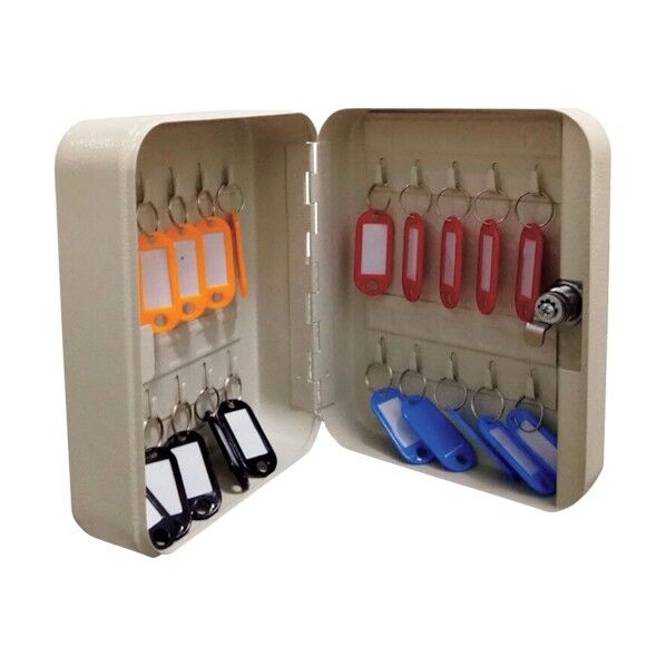 セーフラン安全用品 スチールキーボックス20本掛け 200×160×80mm 15458 1台...