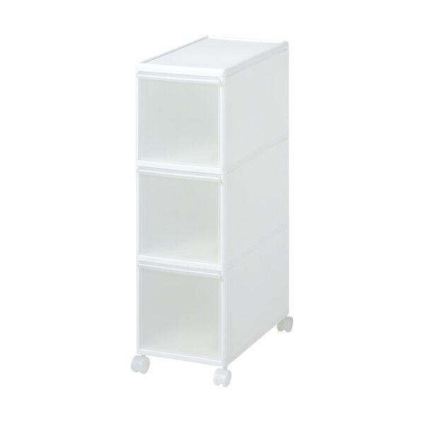 ミディストッカー 3段 ホワイト 255×465×830mm MS-30 1個