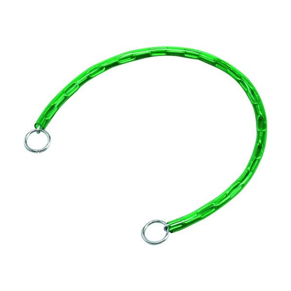 チェーンロック(錠別売タイプ)チェイン‐60G 両端リング付 緑 600mm 198011 1個