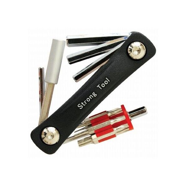 ストロングツール 19in1 精密コンパクトレンチ 六角棒タイプ 黒