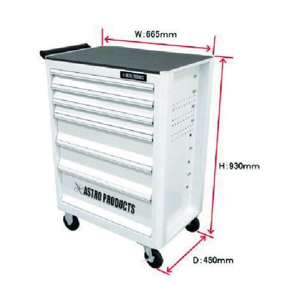 ロールキャビネット 6段 ホワイト 2003000006872 1点