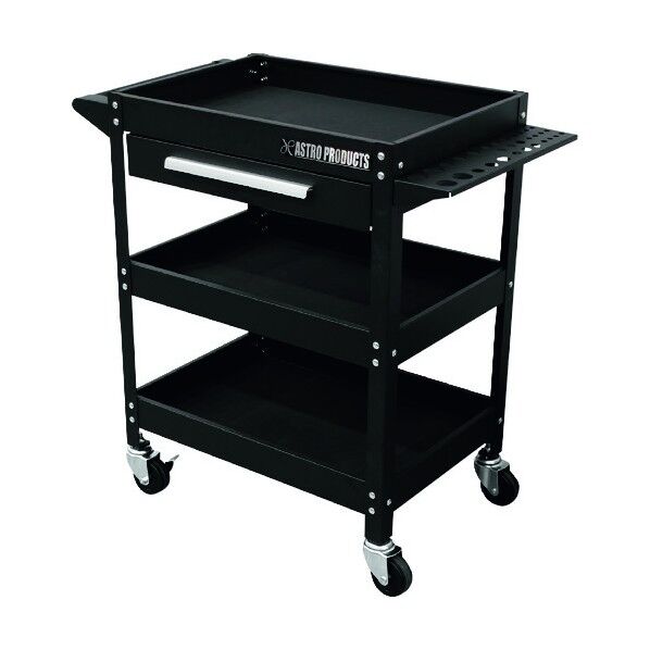ツールワゴン 3段 ブラック 引出付 TW830 03-08302 1点