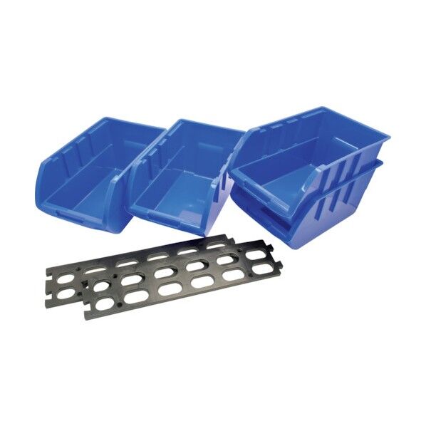 ワールドツール 4PC プラスチックパーツトレー 大 青 2003000004854 4組...