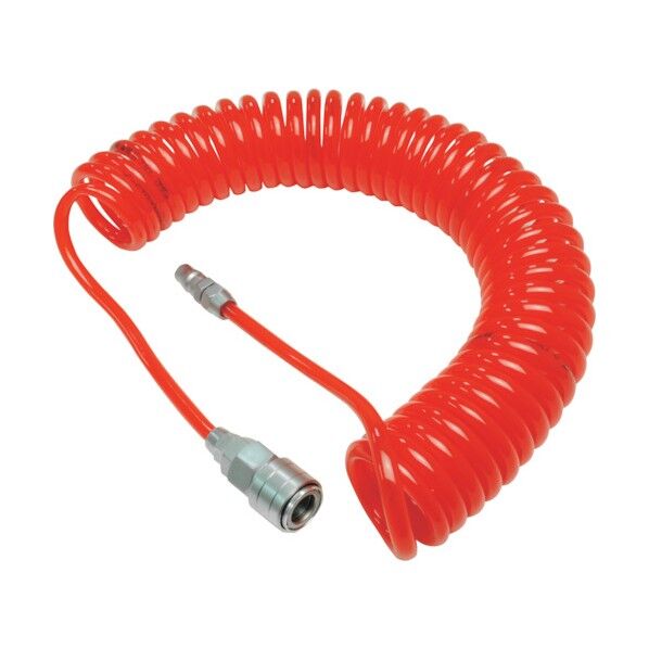 ワールドツール スパイラルウレタンエアホース φ5.0MM×φ8MM×6M オレンジ 2004000008798 1本