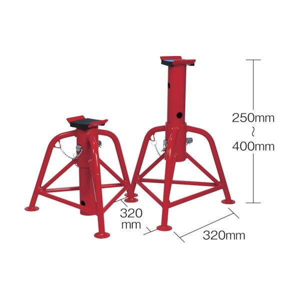 アストロプロダクツ 2PC 低床リジットラック3tピン ゴム付
