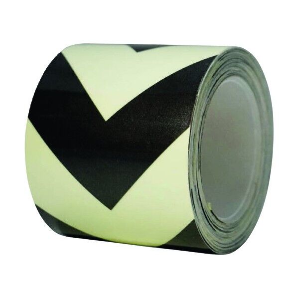 蓄光テープ 幅100mm×10m V字 20157 1巻
