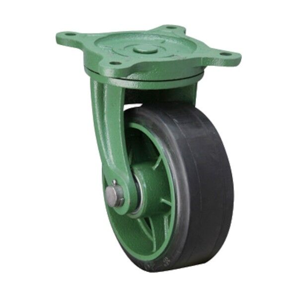 幅広型自在金具付ゴム車輪 200X75 200X75TBRB 1点