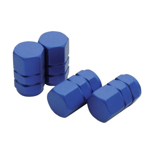 タイヤバルブキャップセットアルミ ブルー 4PC 16-04267 1点