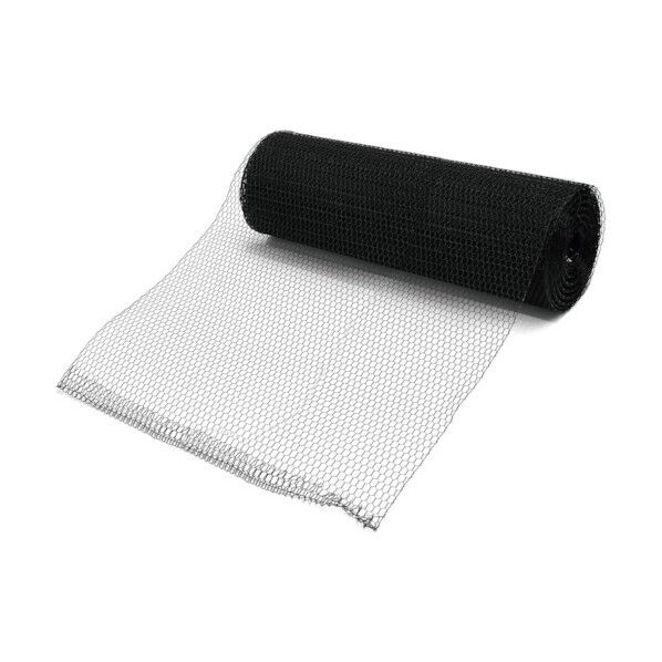 ビニール亀甲金網 #20×16mm 910mm×30m ブラック 202210 1点