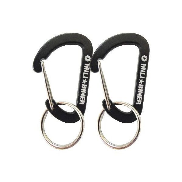 ミリタリーカラビナ ブラック (W)60mmx(H)110mmx(D)10mm MCB-1 1個