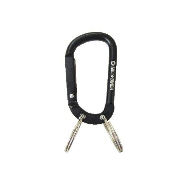 ミリタリーカラビナ 2キーリング ブラック (W)60mmx(H)110mmx(D)20mm MCB-13 1個