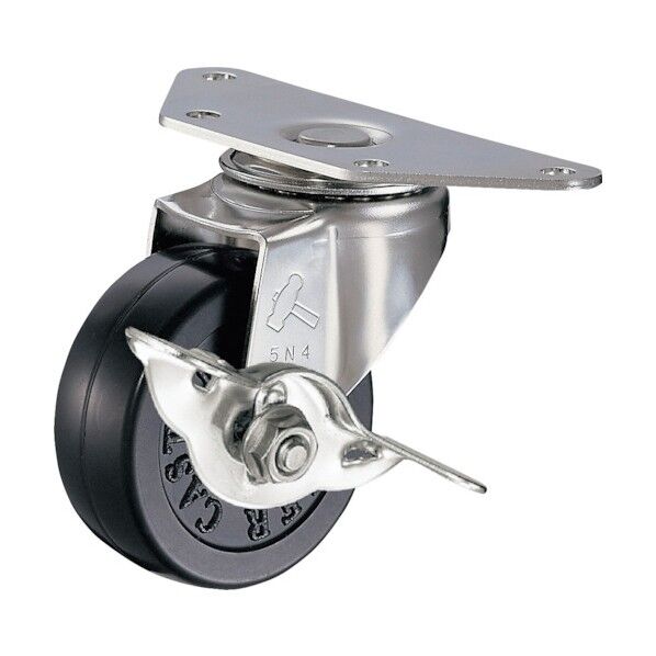 オールステンレスコーナーE型自在SP付ゴム車50mm 215S0E-R50 1