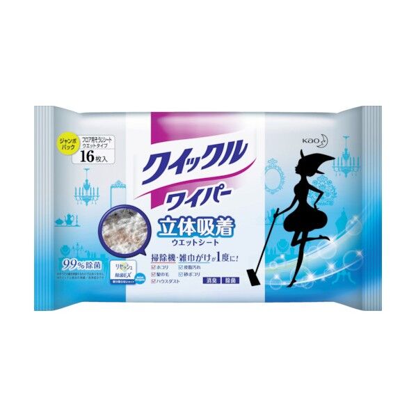 クイックルワイパー立体吸着ウエットシート16枚入 214652 20枚