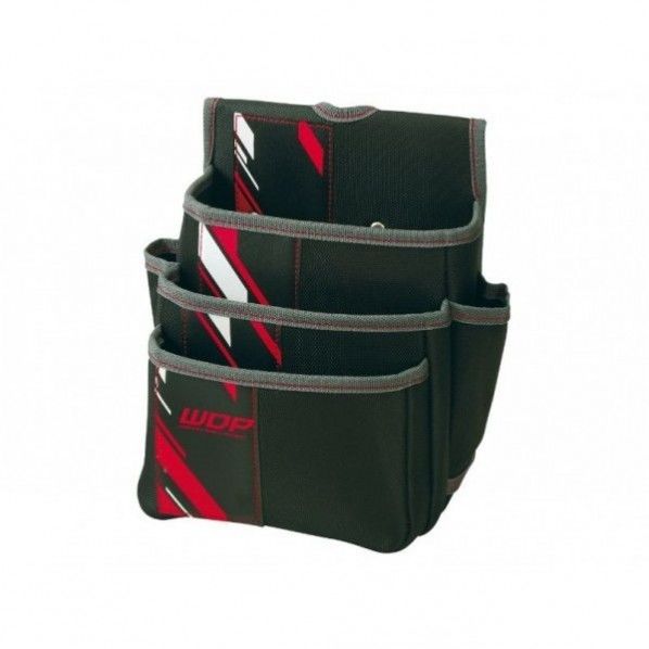 腰袋3段 レッド H260×W230×D155mm XPS-12RD 1個