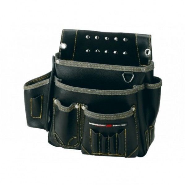 棟梁型釘袋 墨ツボ差付 BK ブラック H280×W340×D130mm NX-805B 1個