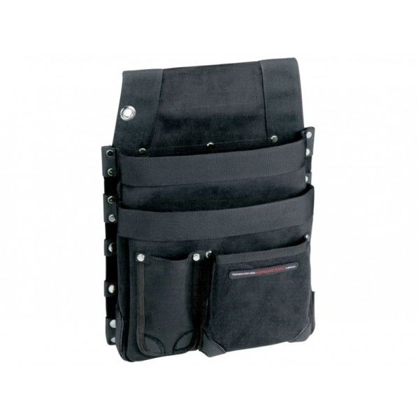 Kawatec新戦組 都市造(仮枠釘袋 超頑丈)マチ付 ブラック H380×W280×D75mm KW-703B 1点