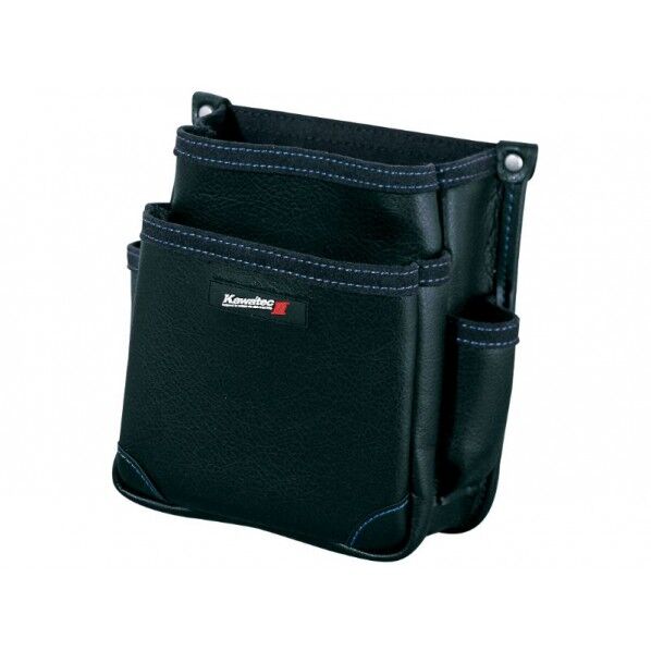 KawatecII電工用腰袋 2段 ブラック H215×W220×D120mm KW-22B 1点