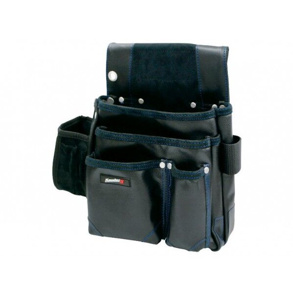 KawatecII仮枠釘袋 墨壺ケース付 ブラック H330×W330×D140mm KW-722B 1点