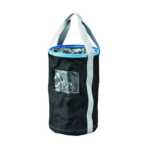 緑十字 荷揚げバッグ(荷揚げバケツ) 黒/青 350mmΦ×600mm 最大荷重:100kg