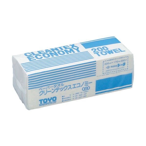 クリーンテックスエコノミー白200枚×40P1Cs(箱)=8000枚 242030 8000枚