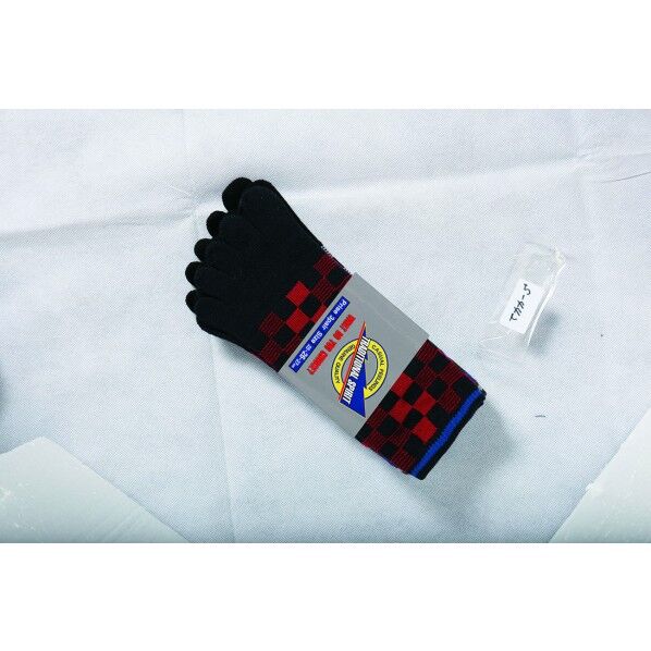 アソートブロックチェック 5本指 3P カラー 25～27cm S-442 3双