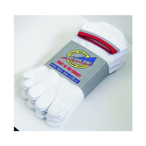 スニーカーソックス 5本指 3P 白 25~27cm S-803N 1点