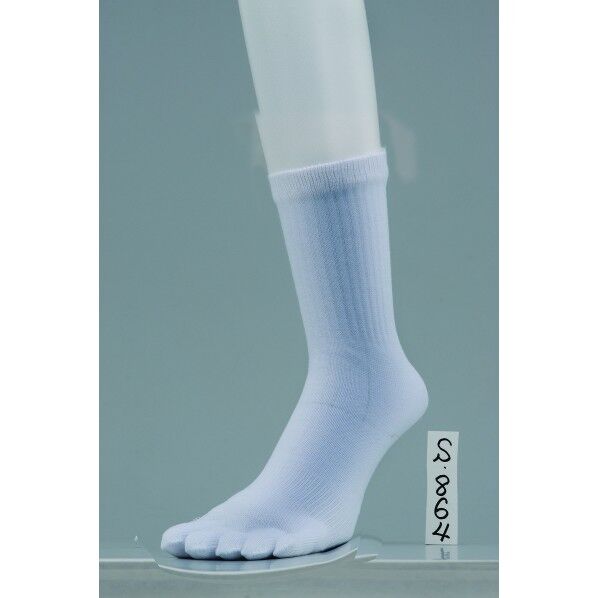 ストロングソックス 厚地タイプ 5本指カカト付 白 25~27cm S-864 2足