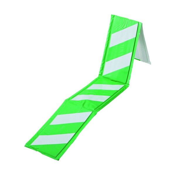 コーナー用トラ柄クッション コーナーガード20WG 反射タイプ 緑/白 270×2000×6mm 246032 1個