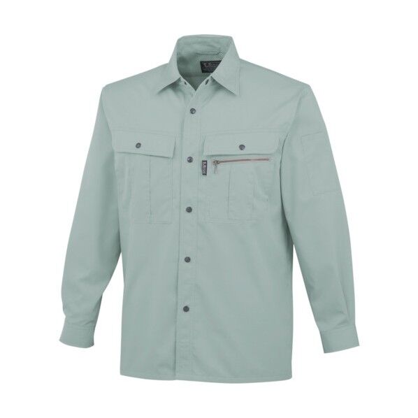 長袖シャツフェードグリーン3L 2501-36-3L 1点