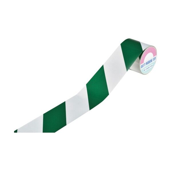 ストライプ柄テープ(反射タイプ)TR3-F 緑/白 90mm×10m 256306 1個