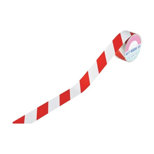 ストライプ柄テープ(反射タイプ)TR3-H 赤/白 45mm×10m 256308 1個