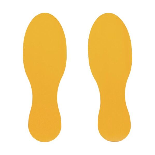 路面用足型ステッカー(ラインプロ)LP‐F‐Y 黄 210×70mm 258160 2枚