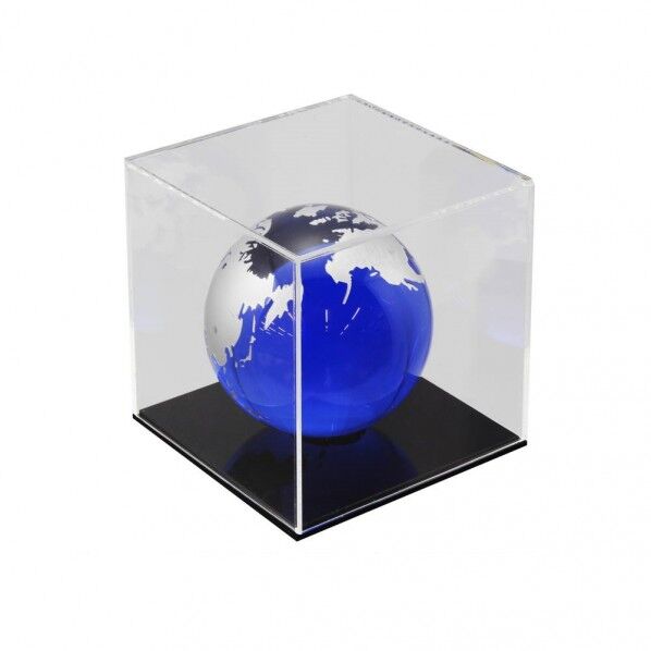 ハイロジック 透明アクリルケース 6面(底板黒) 100×100×100mm Hexb111 1個...