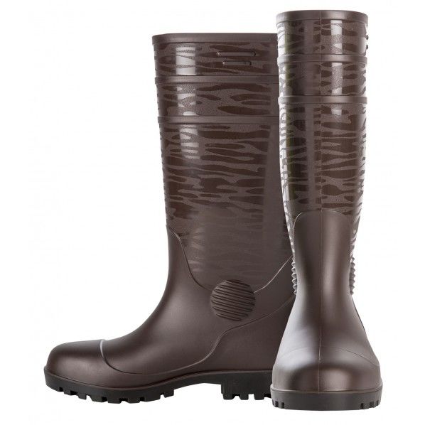 迷彩安全耐油底長靴 ロング ブラウン 25.0cm SZ-640 1足