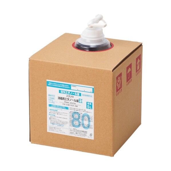 ハクゾウ消毒用エタノール液EI 5L (専用コック付) 2600192 1点