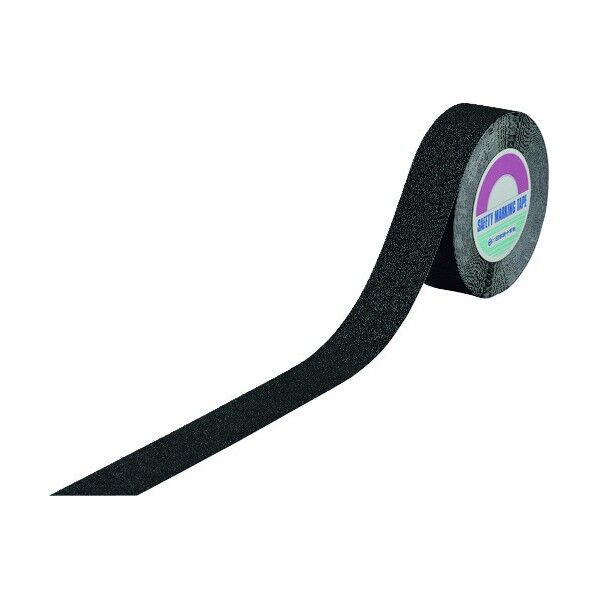 滑り止めラインテープ(樹脂凹凸タイプ)ASJ‐518BK 50mm×18m 260403 1個