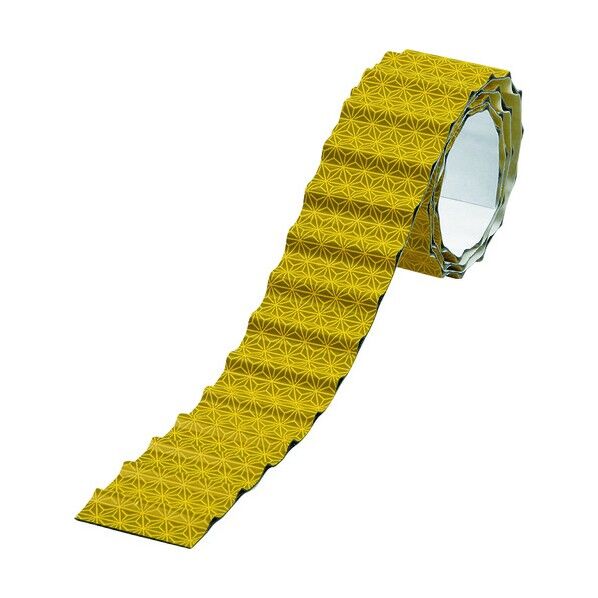 緑十字 波状マイクロプリズム反射テープ 黄 45mm幅×1m 厚み:5mm 高輝度＋広角反射タイプ 265051 1個