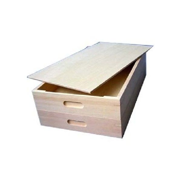 総桐もち箱 フタ付 2段 1個