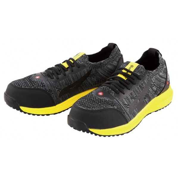 エア・ウォーク ニットフィット ブラック×イエロー 25.0cm AW-720 1足