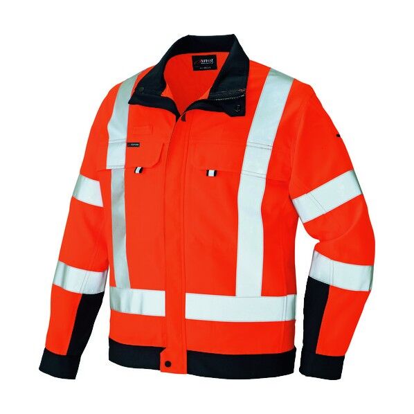 長袖ブルゾン(男女兼用)高視認性安全服AZ2730-093ハイパーオレンジ×ネイビーS 093ハイパーオレンジ×ネイビー S 2730 1