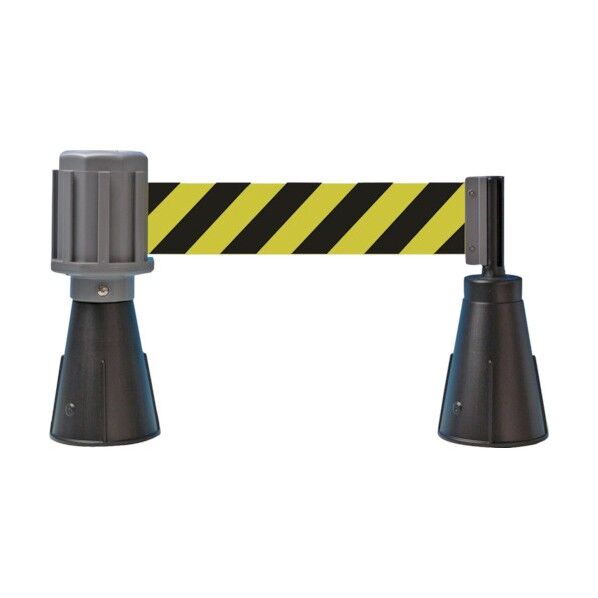 コーン用ベルトパーテーション バリアライン‐1 ベルト:黄/黒 テープ長さ5m 284091 1個