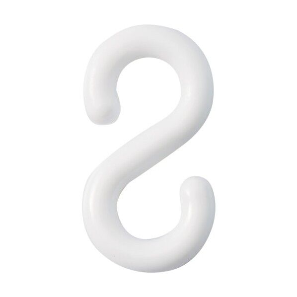 S字フック PF‐6W 白 21×39.5mm 284121 2個