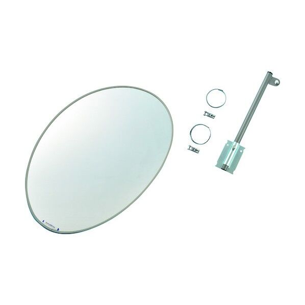 フォークリフト用安全ミラー 支柱取付タイプ FDM-55KP 高さ550×幅330mm アクリル製 279051 1点