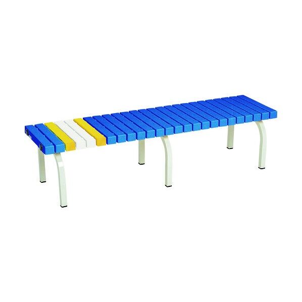 樹脂製ベンチ(背なし)青W1503×D400×H365mm組立式