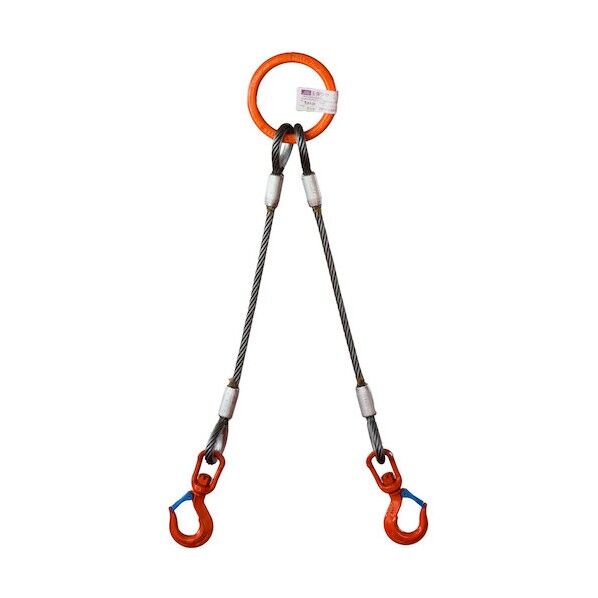 大洋製器工業 2本吊 ワイヤスリング 1t用×1.5m(Vベル仕様)(1015087) 2WRVHS1TX1.5 1個...