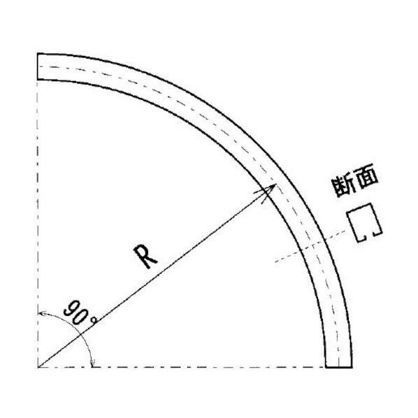 カーブレール 900R 上 (スチール製)2号 2KTR900 1点